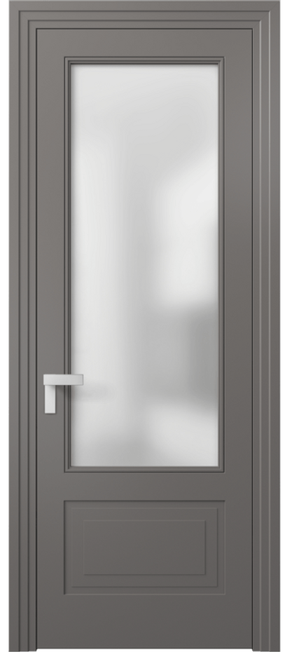 Дверь межкомнатная Rocca 8342 Матовый классический серый Сатинированное стекло Каскадный компланарный наличник МКЛС Цена 62319 ₽ Наличники уже входят в базовый комплект. Фабрика дверей Волховец 8 (800) 551 43 19 Межкомнатная дверь Rocca 8342 Матовый классический серый Сатинированное стекло Цена 62319 ₽ | Volhovec