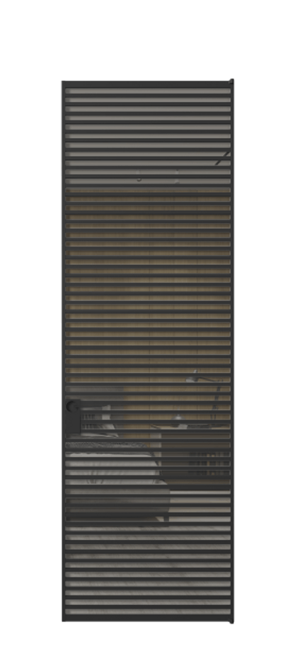 Алюминиевая дверь АЛПЛ040.07 Алюминий Черный Рефлективное серое стекло "Stopsol", калёное, 6 мм. Без короба чер Цена 216990 Стоимость комплекта двери включает:
1. Полотно (600/650/700/750/800/850/900/950*2000-2400 мм).
2. Короб
3. Комплект фурнитуры (2 торцевые петли и магнитный замок с ответной планкой). Фабрика дверей Волховец 8 (800) 551 43 19 Алюминиевая дверь АЛПЛ040.07 Алюминий Черный Рефлективное серое стекло "Stopsol", калёное, 6 мм Цена 216990 | Volhovec