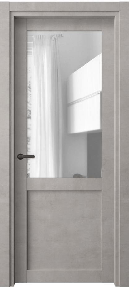 Межкомнатная дверь Neo 2122 Леон серебро Прозрачное стекло, триплекс, 6 мм Цена 31519 ₽ | Volhovec