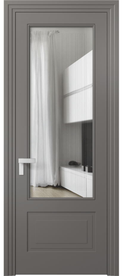 Дверь межкомнатная Rocca 8342 Матовый классический серый Прозрачное стекло с гравировкой "Каннелюры", триплекс, 7 мм Каскадный компланарный наличник МКЛС Цена 69519 ₽ Наличники уже входят в базовый комплект. Фабрика дверей Волховец 8 (800) 551 43 19 Межкомнатная дверь Rocca 8342 Матовый классический серый Прозрачное стекло с гравировкой "Каннелюры", триплекс, 7 мм Цена 69519 ₽ | Volhovec