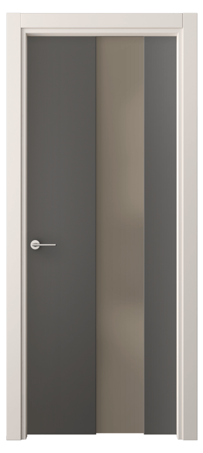 Межкомнатная дверь Freedom 4226 ПЭТ графитовый Сатинированное бронзовое стекло, триплекс Цена 30799 ₽ | Volhovec