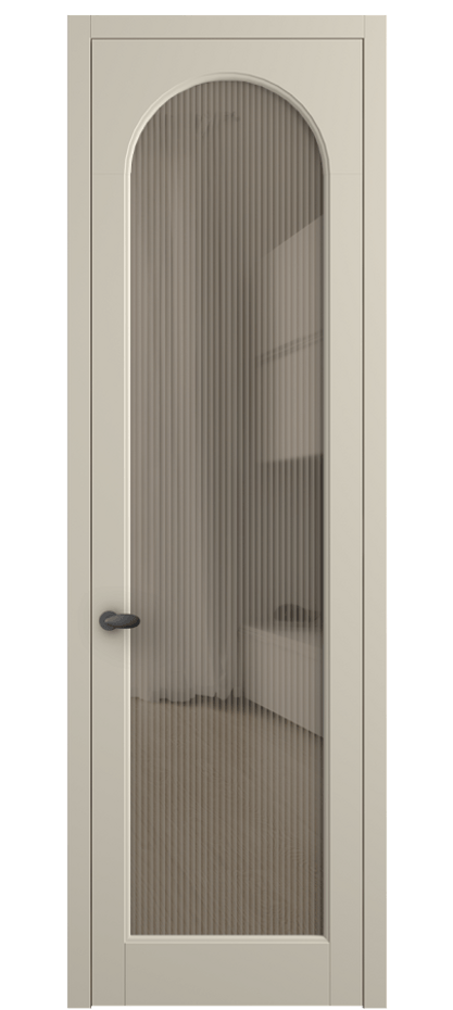 Межкомнатная дверь Palazzo 6804 Матовый бежево-серый Рифлёное бронзовое стекло "Moru", триплекс, 8 мм Цена 99169 ₽ | Volhovec