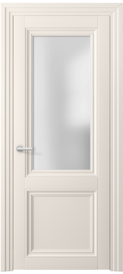 Межкомнатная дверь Centro// 2524 ПЭТ кремово-белый Сатинированное стекло Цена 44199 ₽ | Volhovec