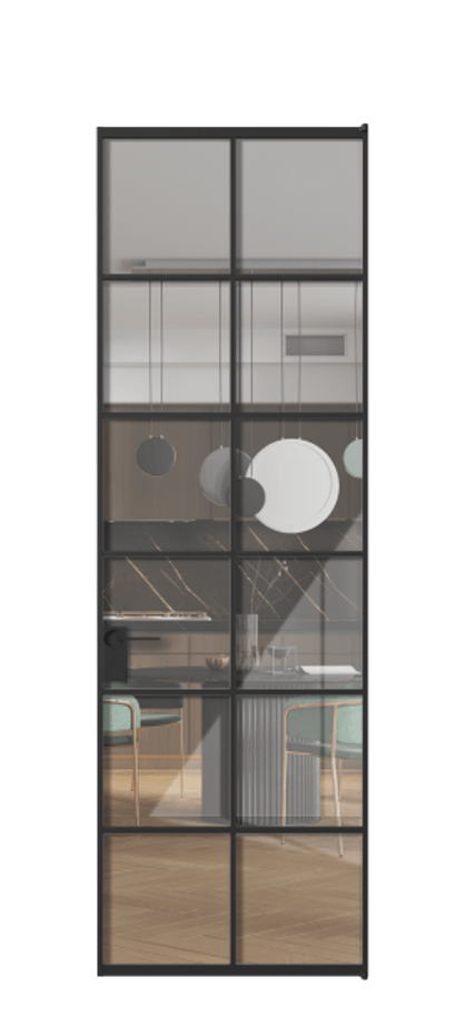 Алюминиевая дверь АЛПЛ040.05 Алюминий Черный Рефлективное прозрачное стекло "Stopsol", калёное, 6мм. Без короба чер Цена 144090 Стоимость комплекта двери включает:
1. Полотно (600/650/700/750/800/850/900/950*2000-2400 мм).
2. Короб
3. Комплект фурнитуры (2 торцевые петли и магнитный замок с ответной планкой). Фабрика дверей Волховец 8 (800) 551 43 19 Алюминиевая дверь АЛПЛ040.05 Алюминий Черный Рефлективное прозрачное стекло "Stopsol", калёное, 6мм Цена 144090 | Volhovec