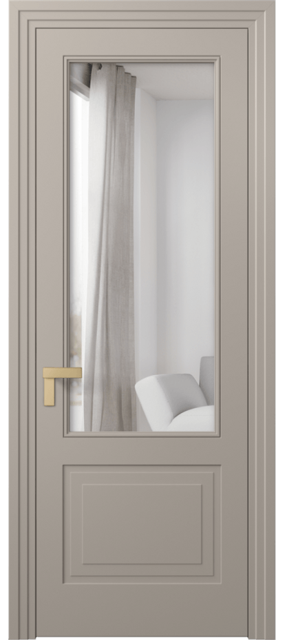 Межкомнатная дверь Rocca 8352 Матовый бисквитный Двустороннее зеркало, триплекс 8 мм Цена 63919 ₽ | Volhovec