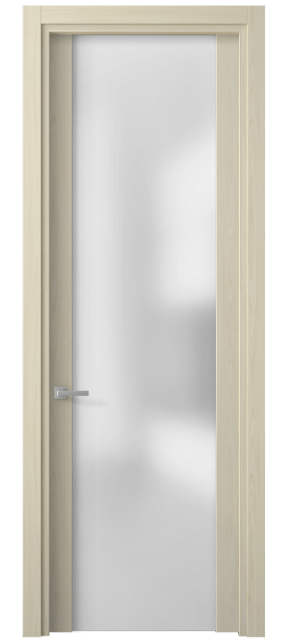 Межкомнатная дверь Planum 4114 Молочный ясень Сатинированное стекло Цена 29919 ₽ | Volhovec