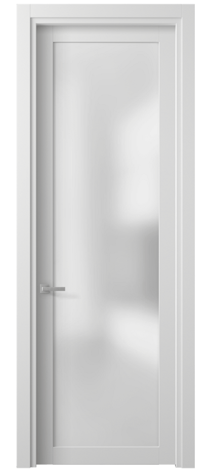 Межкомнатная дверь Planum 2102 Белый шёлк Сатинированное стекло Цена 25679 ₽ | Volhovec