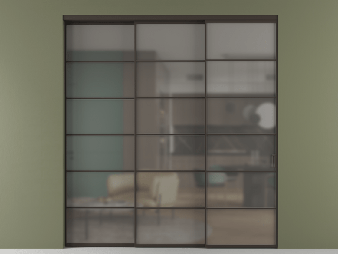 Перегородка Formato внутри проёма телескопик синхро 2 АЛПР 040.04 Алюминий антрацит Сатинированное серое стекло, триплекс, 6 мм. Цена 389500 ₽ 1. Полотно 3 шт. (800/2100 мм)
2. Комплект установки раздвижной системы
3. Базовый комплект фурнитуры
4. Комплект фурнитуры телескопик синхро-2
5.Ручка RONDO
. Фабрика дверей Волховец 8 (800) 551 43 19 Перегородка Formato внутри проёма телескопик синхро 2 АЛПР 040.04 Алюминий антрацит Сатинированное серое стекло, триплекс, 6 мм Цена 389500 ₽ | Volhovec