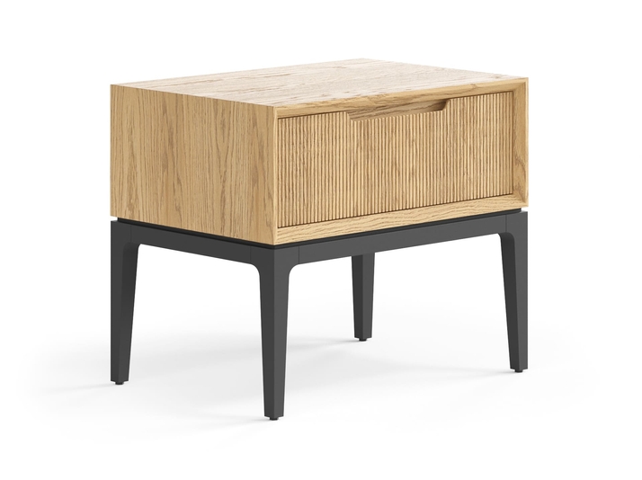 Мебель Тумба прикроватная Velvet 1 ящик. Цвет Дуб соломенный матовый. Материал Массив дуба матовый. Коллекция Тумба прикроватная Velvet 1 ящик. Картинка.