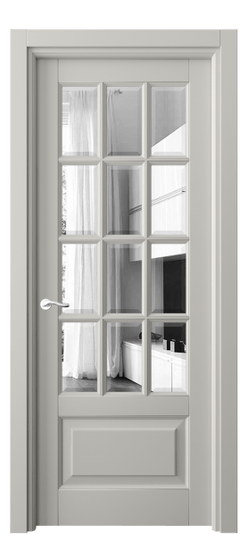 Дверь межкомнатная 0728 БТСР ЗЕР-Ф. Цвет Бук тёплый серый. Материал Массив бука эмаль. Коллекция Lignum. Картинка.