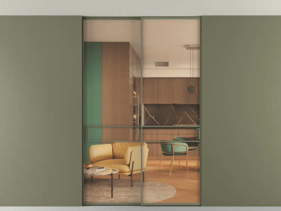 Алюминевая перегородка АЛПР 040.02_АОТ_ПРОЗ ОРАНЖ_new. Цвет Алюминий оливковый тёмный. Материал Алюминий в эмали. Коллекция Перегородка Формато внутри проёма скрытое крепление в потолок 2 створки. Фото. Алюминевая перегородка АЛПР 040.02_АОТ_ПРОЗ ОРАНЖ_new. Цвет Алюминий оливковый тёмный. Материал Алюминий в эмали. Коллекция Перегородка Формато внутри проёма скрытое крепление в потолок 2 створки. Картинка.