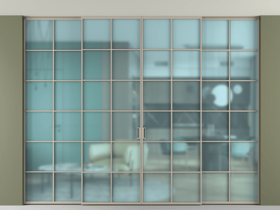 Алюминевая перегородка АЛПР 040.05_АБСК_САТ ГОЛ_new. Цвет Алюминий бисквитный. Материал Алюминий в эмали. Коллекция Перегородка Формато внутри проёма скрытое крепление в потолок 4 створки. Фото. Алюминевая перегородка АЛПР 040.05_АБСК_САТ ГОЛ_new. Цвет Алюминий бисквитный. Материал Алюминий в эмали. Коллекция Перегородка Формато внутри проёма скрытое крепление в потолок 4 створки. Картинка.