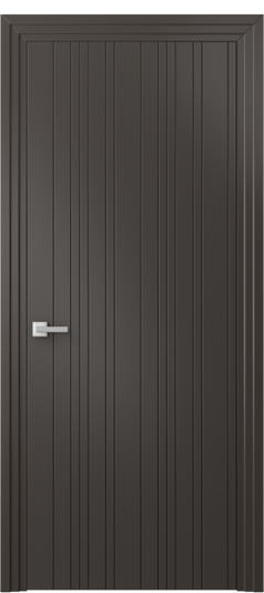 Дверь межкомнатная 8051 МАН. Цвет Матовый антрацит. Материал Гладкая эмаль. Коллекция Linea. Картинка.