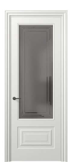 Дверь межкомнатная 8442 МССР СЕР САТ ГРА. Цвет Матовый светло-серый. Материал Гладкая эмаль. Коллекция Mascot. Картинка.