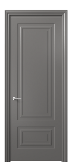 Дверь межкомнатная 8441 МКЛС. Цвет Матовый классический серый. Материал Гладкая эмаль. Коллекция Маскот. Картинка.