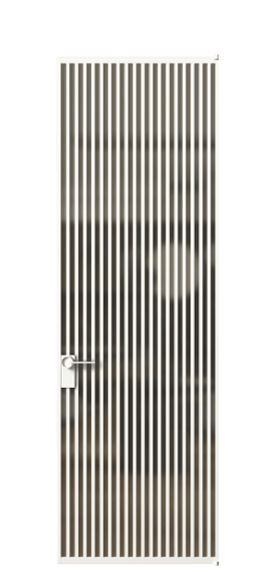 Дверь межкомнатная АЛПЛ040.07 Бронза сатин триплекс БЕЛ. Цвет Алюминий Белый. Материал Алюминий. Коллекция Формато. Картинка.