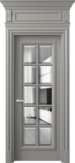 Дверь межкомнатная 7310 МНСР ДВ ЗЕР Ф. Цвет Матовый нейтральный серый. Материал Гладкая эмаль. Коллекция Антик. Картинка.