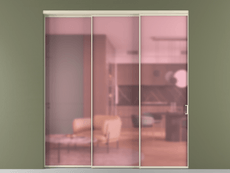 Перегородка Формато внутри проёма 3 створки с синхронным механизмом