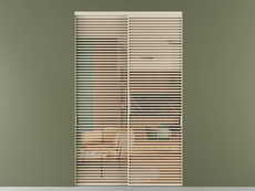 Перегородка Formato внутри проёма 2 створки