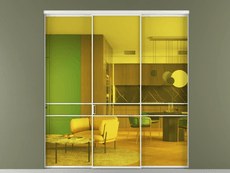 Перегородка Formato внутри проёма 3 створки