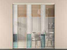 Перегородка Mosaic внутри проёма 3 створки