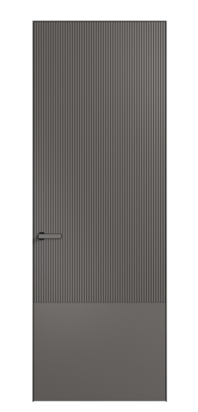 Дверь межкомнатная 8203 МКЛС. Цвет Матовый классический серый. Материал Гладкая эмаль. Коллекция Velvet. Картинка.